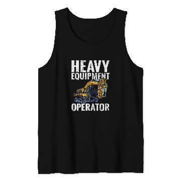 Discover Excavator Fun Equipment Operator Construction Worker Construction Site Digger Driver Tank Tops