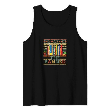 Discover Book Fun Im With The Banned Retro Book Lover Reader Read Tank Tops
