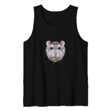Discover Hamster Pet Grey Dwarf Hamster Lick Rainbow Lollipop Tank Tops