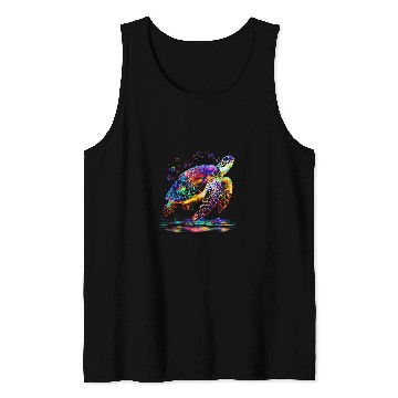 Discover Turtle Pet Tortoise Waterturtle Ocean Natural Environment 15 Tank Tops