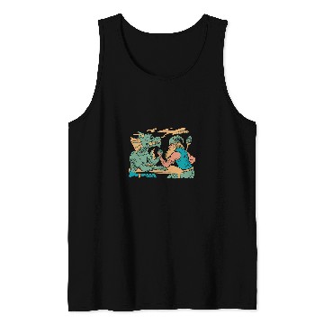 Discover Dragon Pet And Wizard Fantasy Arm Wrestling Tank Tops
