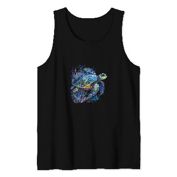Discover Turtle Pet Tortoise Waterturtle Ocean Natural Environment 4 Tank Tops