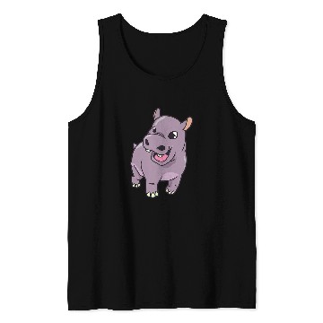 Discover Hippo Pet Kawaii pygmy Tank Tops