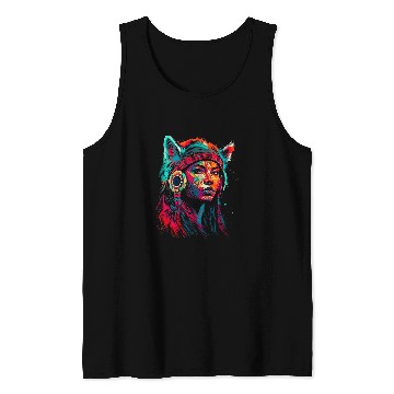 Discover Coyote Mammal Woman wolfs Head Native American Courageous Tank Tops