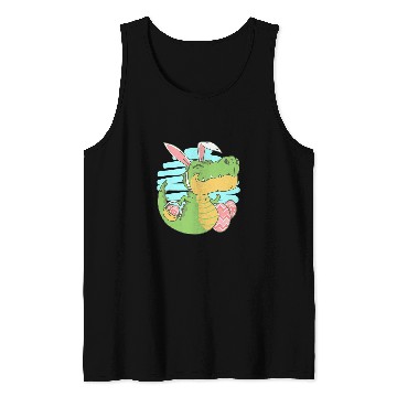 Discover Dinosaur Pet Happy Easter Spring Easter Egg Easter Bunny Tank Tops