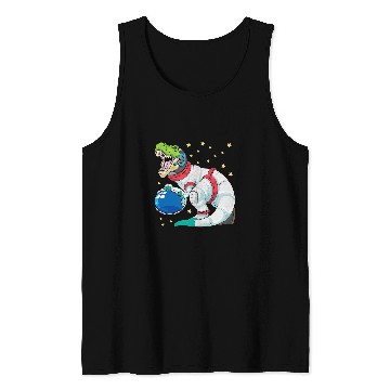 Discover Dinosaur Pet Astronaut Dinosaur T rexs Astro Space Stars Funny Kids 8 Tank Tops