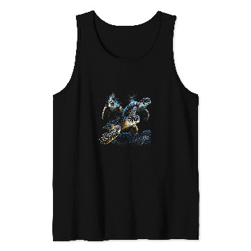 Discover Turtle Pet Tortoise Waterturtle Ocean Natural Environment 6 Tank Tops