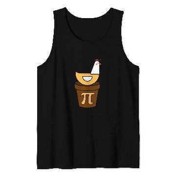 Discover Chicken Pet Pi Day Chicken Pot Pie Math Science Funny Boys Pi Day Tank Tops