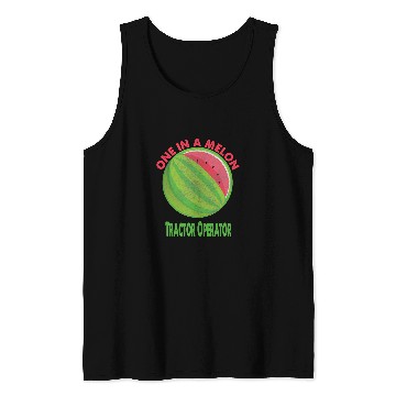 Discover Tractor Fun driving One in a Melon Tractor Operator Watermelon Retirement Tank Tops