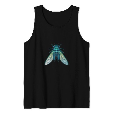 Discover Cicada Insect 2024 Bug Colorful Entomology Entomologist Tank Tops