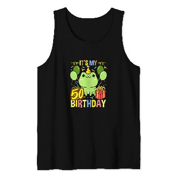 Discover Frog Pet Its My 50th Birthday Frog Tank Tops