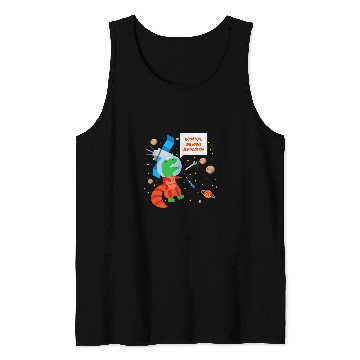 Discover Dinosaur Pet Astronauts Funny Trex Astronaut Houston We Have a Problem Tank Tops