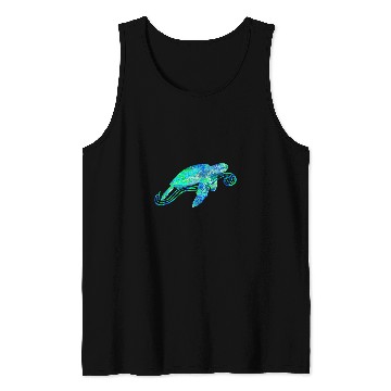 Discover Turtle Pet Green Sea Turtle Animal Art Tank Tops