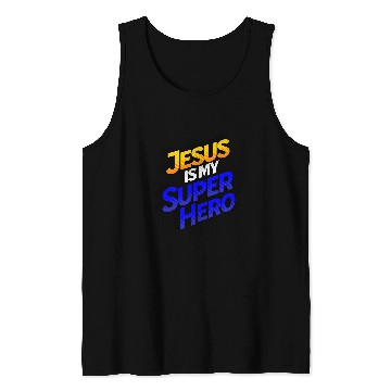 Discover Book Fun Jesus Is My Superhero Comic Book Christian Tank Tops