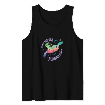 Discover Turtle Pet Plastic frees Environment Save Sea Tank Tops