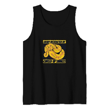 Discover Python Pet Easily Distracted By Curled Up Snakes Banana Ball Python Tank Tops