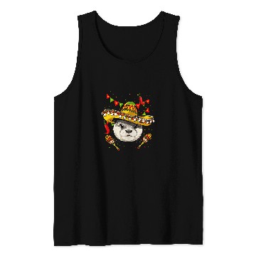 Discover Otter Pet Otters Mexico Cinco de Mayo Sea Otter Sombrero Mexican Party Animal Tank Tops