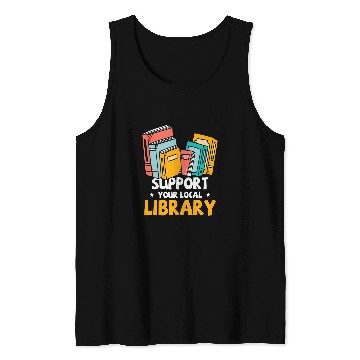 Discover Book Fun Support your local Library Book Reading Tank Tops