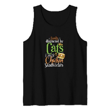 Discover Chicken Pet Sandwich Cats and Chicken Burger Tank Tops