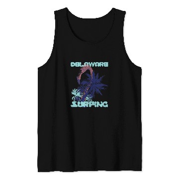Discover Flamingo Pet Delaware Palm trees Vacation Ocean Tank Tops