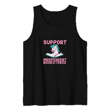 Discover Book Fun Support Independent Bookstores Book Lover Reading Nerd Tank Tops