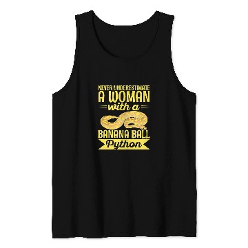 Discover Python Pet Banana Ball Python Design for a Banana ball python lady Tank Tops