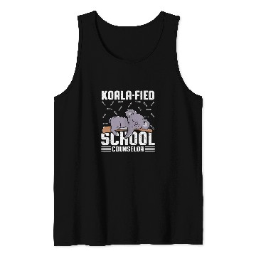 Discover Koala Pet Mens KoalaFied School Counselor Student Advisor Consulting3 Tank Tops