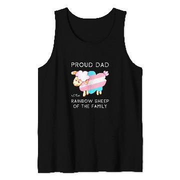 Discover Sheep Pet Trans Flag Rainbow Sheep Proud Dad LGBTQ Transgender Pride Tank Tops