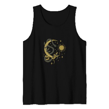 Discover Snake Pet Mystical Celestial Snake Boho Sun Moon Witchcraft Wicca Tank Tops