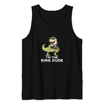 Discover Dinosaur Pet Bear Dinosaur Tyrannosaurus rexs TRex Ring Bearersaurus Page Boy 3 Tank Tops