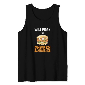 Discover Chicken Pet Sandwich Funny Chicken Burger Lover Tank Tops