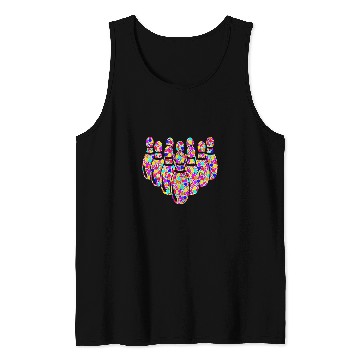 Discover Sport Bowling International Dot Day Colorful Dotted Bowling Pins Tank Tops