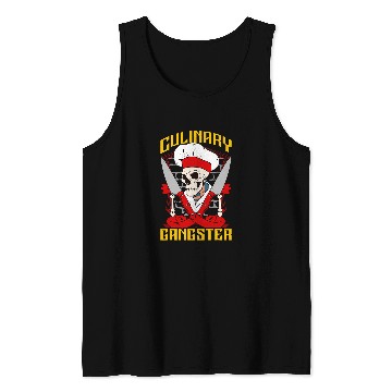 Discover Culinary Gangster Chef Skull knifes Cooking Pro Tank Tops
