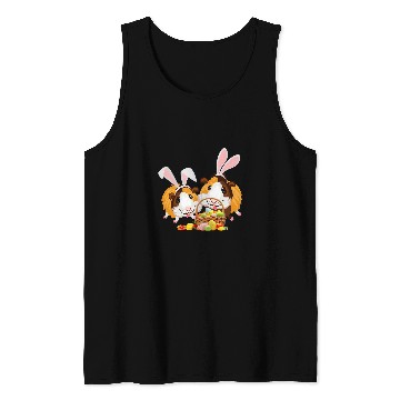 Discover Guinea Pig Pet Bunny Ears Eggs Day Easter Sunday Tank Tops
