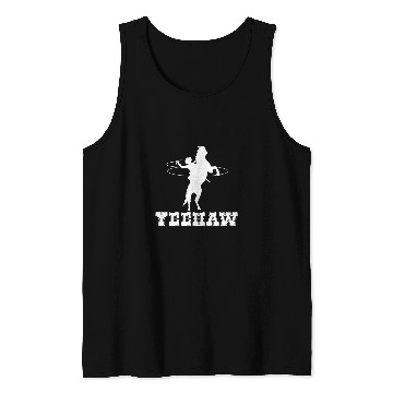 Discover Horse Pet Yeehaw Rodeo Cowboy Wild West Horseman Ranch Lasso Boots Tank Tops