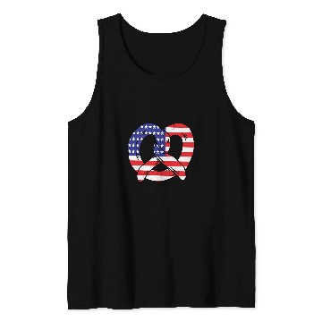 Discover Pretzel Bakery American Flag Baker Bread Baking Tank Tops