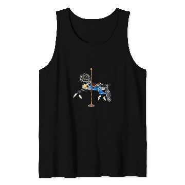 Discover Horse Pet Black Stallion Carousel Horse 3 Tank Tops