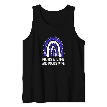 Discover nurses Job Life And Police Wife American Rainbow For nurses Girls Tank Tops