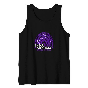 Discover I Wear Purple For My Niece Epilepsy Awareness Boho Rainbow Tank Tops