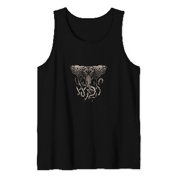Discover Elephant Pet Cthulhu Cult Cute Necronomicon Tank Tops