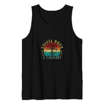 Discover Coffee Fun Dogs Genealogy Funny Retro Tank Tops