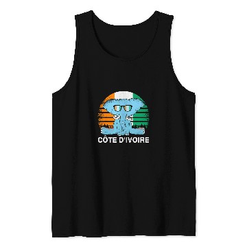 Discover Elephant Pet Cote dIvoire Elephant Wear Ivory Coast Flag Ivorian Pride Tank Tops