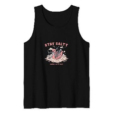 Discover Flamingo Pet Stay Salty Tank Tops