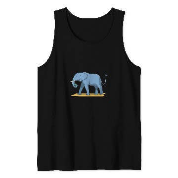 Discover Elephant Pet Holding Melon With Its Trunk Tank Tops