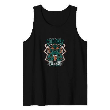 Discover Beer Fun Lovecraft Beer Label Cthulhu Tattoo vintages Distressed Tank Tops