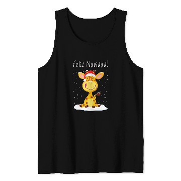 Discover Giraffe Pet Feliz Navidad Says Little Gregor Giraffe Tank Tops