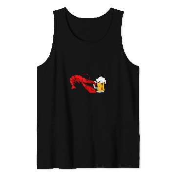 Discover Beer Fun Lobster Beer Drinking Seafood Lover Tank Tops