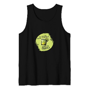 Discover Beer Fun Tequila Alcoholic Funny Snarky Joke Green Yellow Design Tank Tops
