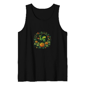 Discover Dragon Pet Marigold Moss Dragon Illustration Tank Tops