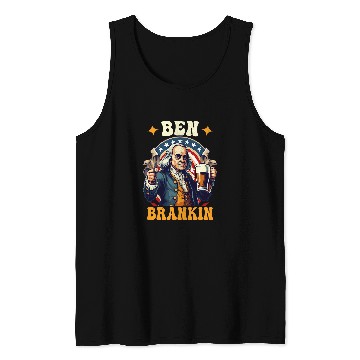 Discover Funny 4th of July Ben Drankin Patriotic Tank Tops